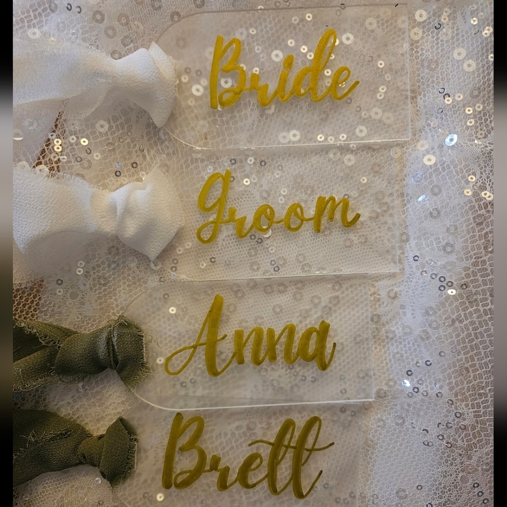 ✨ Custom Handwritten Acrylic Place Cards ✨ - Picture 3 of 5